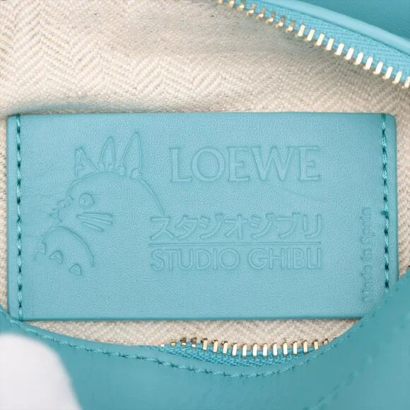 Loewe x Studio Ghibli Mini Puzzle Bag Leather 2 Way Handbag Blue - Picture 9 of 12